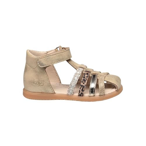 Chaussures premiers pas en cuir dore Bopy REGULE pour fille