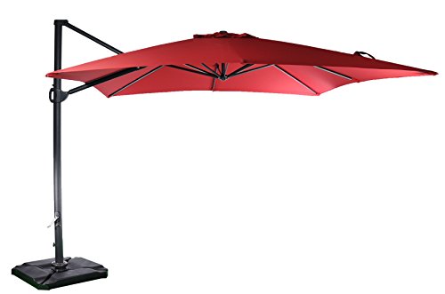 SORARA Roma Parasole Quadrato da Giardino, Rosso