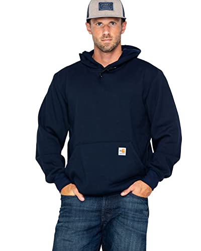 Carhartt Men's Flame Resistant Heavyweight Hooded Sweatshirt, Dark Navy, X-Large #TOP14