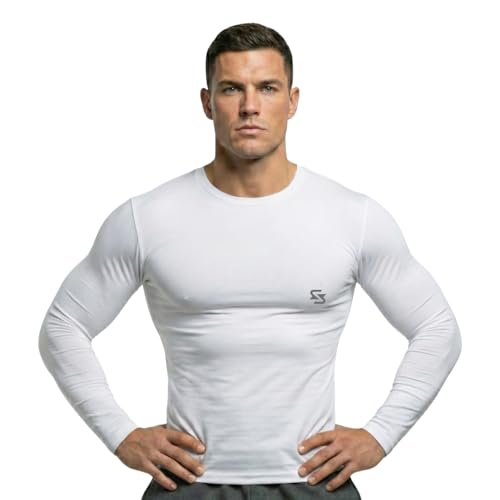 Image of Men's Compression Shirts Long Sleeve, Base-Layer Quick Dry Workout T Shirts Sports,Gym, Running T-Shirt