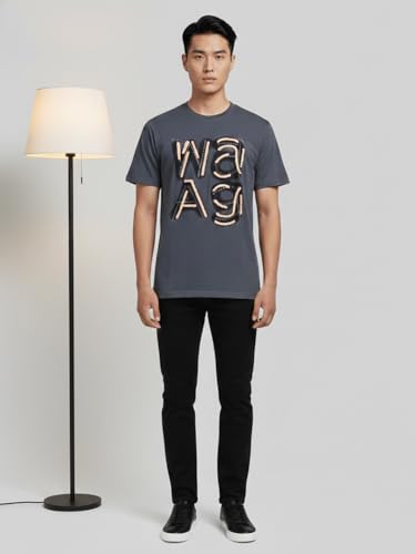 Image of Dollar Men's Pack of 1 Printed Non Zipper Round Neck T-Shirt