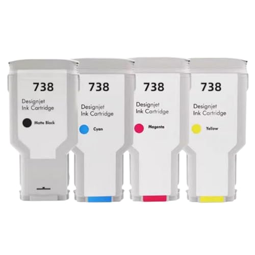 Cartouche 738XL compatible avec imprimante DesignJet T850 T950 haute capacité 300ml