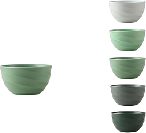 茶碗 陶器 5個セット グラデーションカラー お茶碗 径11×高さ6cm ご飯茶碗 北欧 和食器 ボウル 割れない 自分だけ お椀 おわん 和食器 食洗機対応 レンジ対応 電子レンジ 軽い 軽量 おしゃれ グラデーションカラー 螺旋溝デザイン 多用途ボウル