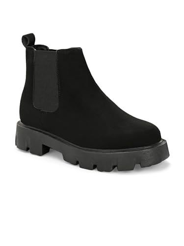 Image of HiREL'S Men's Premium Suede Chelsea Boots|Soft Cushioned Chunky Insole |Slip-Resistance|Dynamic Feet Support|Arch Support Boots| Height Increasing Boots for Men