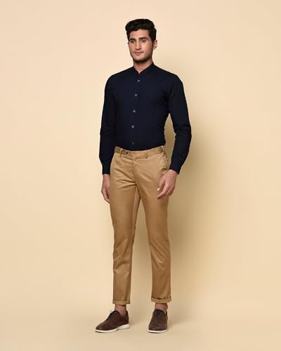 Image of Blackberrys Men's Cotton Blend Regular Casual Trousers