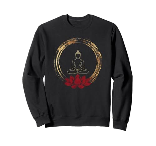 Enso Zen Circle Buddha Flor de loto Meditación Espiritualidad Sudadera