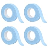 YAPKOLV 4 Rouleaux Sparadrap Micropore Autocollant, Dermique et Chirurgical, Respirant & Flexible pour Soins de Plaies, Sport, Extension de Cils (1,25cm x 9,14m) (Bleu)