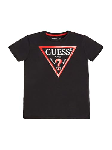 T-shirt noir garçon GUESS en coton pour enfant