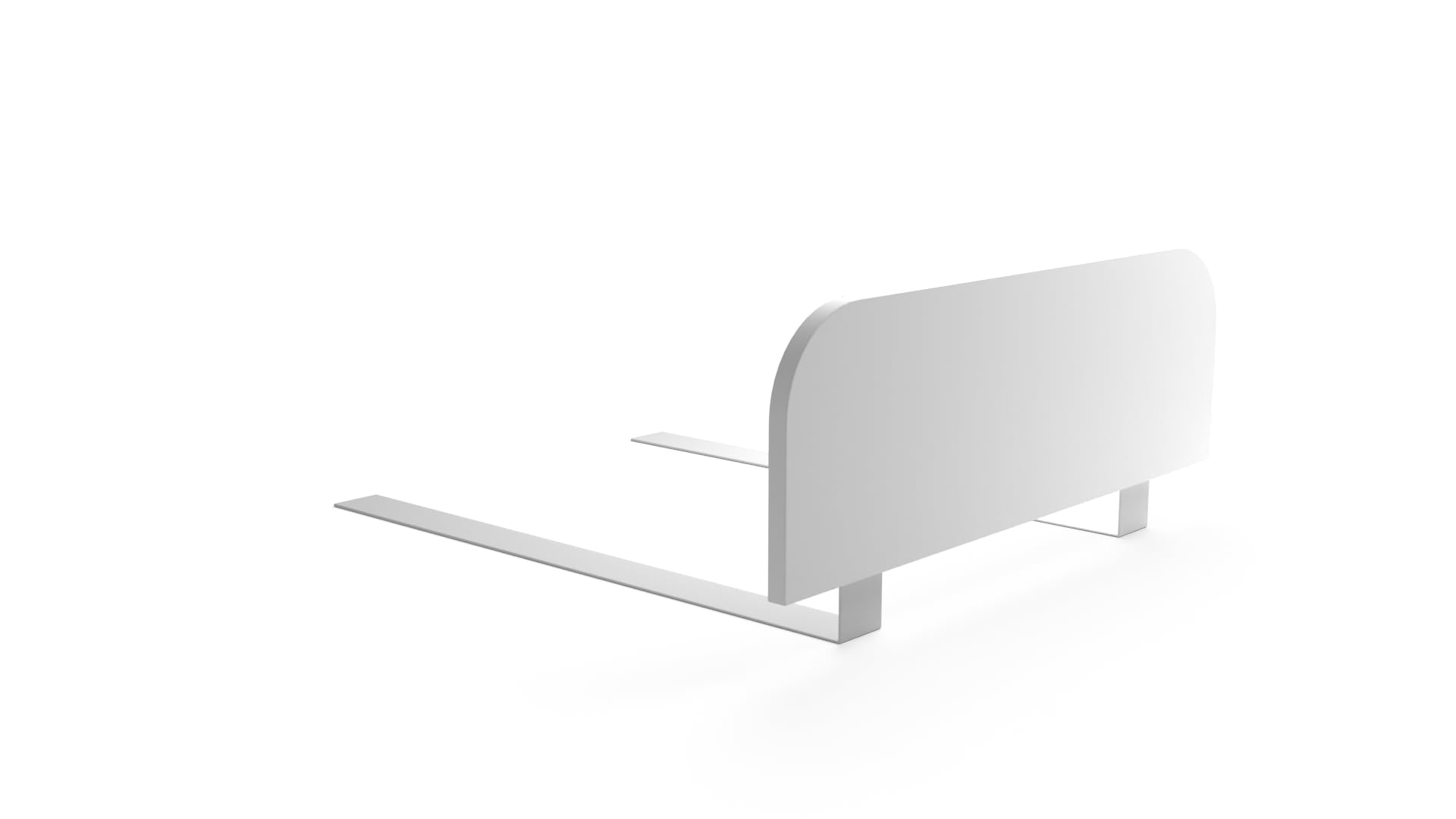 Sponda Letto Bambini 60x20 cm – Bianco – Protezione Anticaduta Stabile Senza Forature – Sponda Letto in Laminato – Facile da Montare sotto Il Materasso