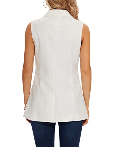 Women's Long Sleeveless Blazer Vests Casual Lapel Office Cardigans Vest Open Front Jacket Blazers2
