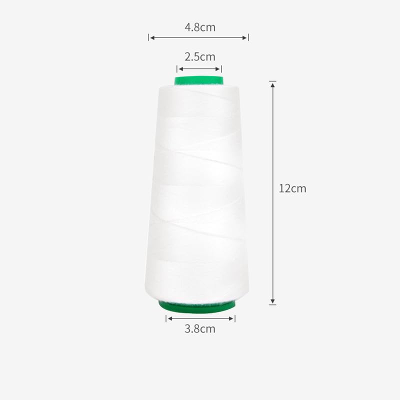 3000Yards Polyester Sewing Thread White Thread for Embroidery/All Sewing Purpose Hand and Machine - Image 2