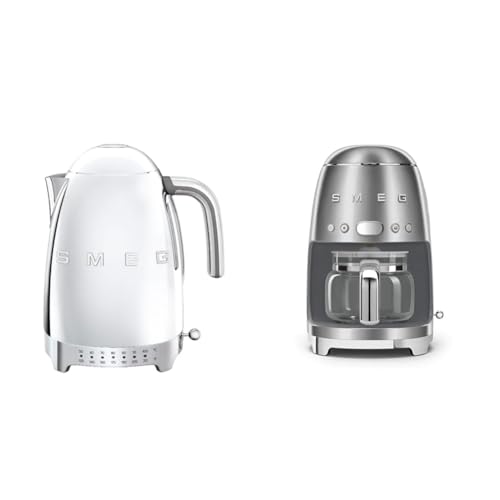 Set Smeg Tetera 7 tazas y Cafetera 10 tazas acero pulido miniatura 1