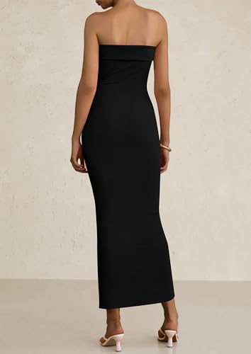 PRETTYGARDEN Women's Off Shoulder Bodycon Dresses 2025 Summer Ruched Asymmetrical High Split Elegant Cocktail Party Dress2