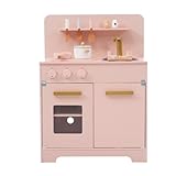 おままごと キッチンセット 木製 調理器具付き 台所 おもちゃ 収納付き 知育玩具 誕生日プレゼント 子供用 ミニキッチン キッズギフト (ピンク)