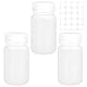 CARANNACLTD Kunststoff-Flasche mit breiter Öffnung, Labor-Reagenzflasche, versiegelt, auslaufsicher, durchscheinend, HDPE-Flasche für Pillenflaschen, Wasserprobenflaschen (3 Stück, 125ml)