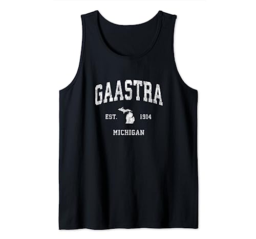 Gaastra Michigan MI Athletisches Sportdesign im Vintage-Stil Tank Top Gaastra Michigan MI Athletisches Sportdesign im Vintage-Stil Tank Top