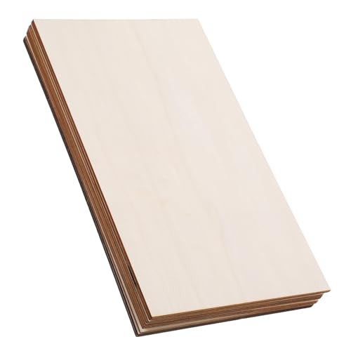 Gogogmee 10 Pièces Lot de 10 Planches de Contreplaqué de Tilleul 170 X 300 X 3 Mm, Pièces de Bois Non Finies pour Bricolage et Artisanat, Feuilles de Bois Lisses et Flexibles Adaptées aux