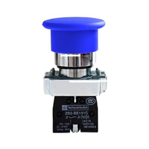 Bouton à tête de champignon 40mm bleu XB2-BC51 à actionnement rapide et précis