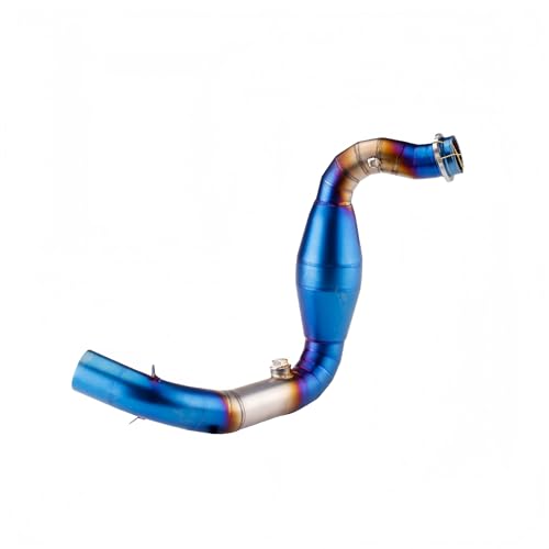 Tuyau d'échappement de moto 51mm en inox bleu libérant les performances du moteur