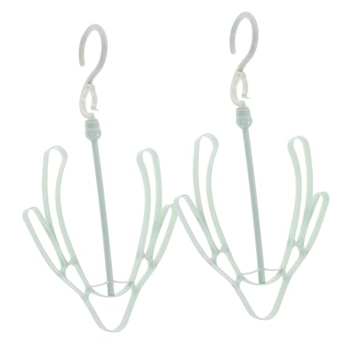 GLEAVI 2Pcs Shoes Drying Rack Hanger Hook Organizer Lightweight Plastic Boot Stand for Drying for Home Use Light Green