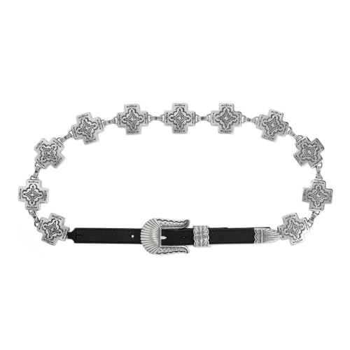 Tony Lama Ladies Black Nizhoni Cross Belt L