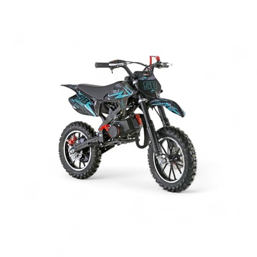 KXD 703A 49ccm 2Takt Leopard Dirtbike kinder kids Dirt Bike CrossBike Enduro DirtBike pocket 49cc Pitbike PocketBike Motocross Motorrad Motorbike Motorsport Pocket Vollcross Crossbike (türkis)
