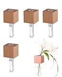 GONZTEL 4 Mini Floreros Magnéticos para Nevera, Diseño Tubo de Ensayo, Decoración Versátil para Flores y Plantas en Cocina y Oficina