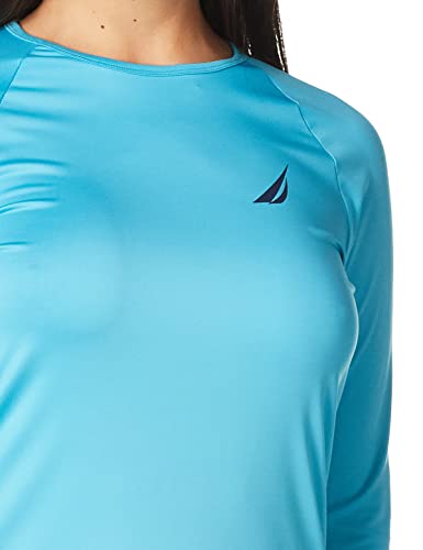 Image of Nautica Women's Long Sleeve Rashguard - Quick-Dry, UPF Protection, Swim Shirt, Pool, Beach, Hiking, Yoga, Volleyball