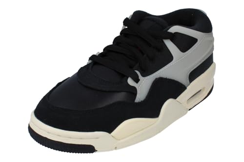 Air Jordan 4RM Big Kids' Shoes (FQ7938-006, Black/Sail/Coconut Milk/Gym Red) Size 7