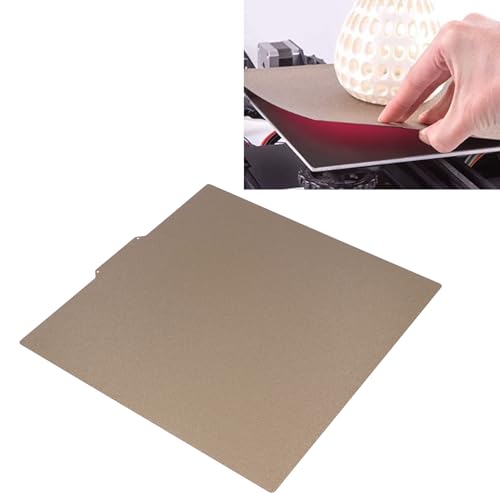 3D Printer Build Plate 377x370mm, Double Sided PEI Sheet Magnetic Flexible Heated Bed, PEI Printing Plate for Creality Ender 5 Plus, etc
