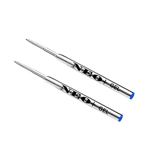NEO+ Recambios de bolígrafo compatibles con bolígrafos Montblanc - Recambios de tinta de gel azul con punta de 0,5 mm compatible con Montblanc Biros - 2 recambios de tinta de gel azul