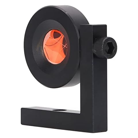 90 Degree Mini Prism, Right Angle L Bar Survey Prism, Constant -30mm Offset Total Station Prism System with 800m / 2624.7ft Measuring Range Fits for Total Stations, Land & Levels Surveying Cover