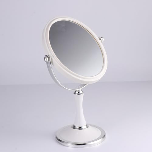 Espejo de Maquillaje Portátil Doble Cara Baluue Blanco miniatura 3
