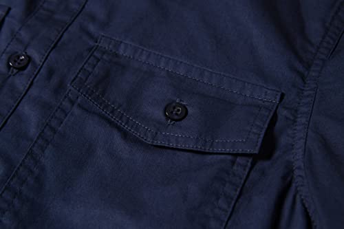 Image of Tronjori Boys Short Sleeve Button Down Casual Woven Shirt Two Pockets
