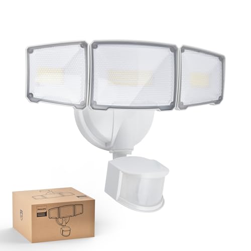 Philips 72W 7400LM LED Security Lights w/PIR Motion Sensor Outdoor, 5000K Daylight Dusk to Dawn...