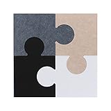JOYMOMO Bulletin Board Felt Pin Board Wall Mounted Pack of 4, Pin Display Board Splicing DIY Bulleti