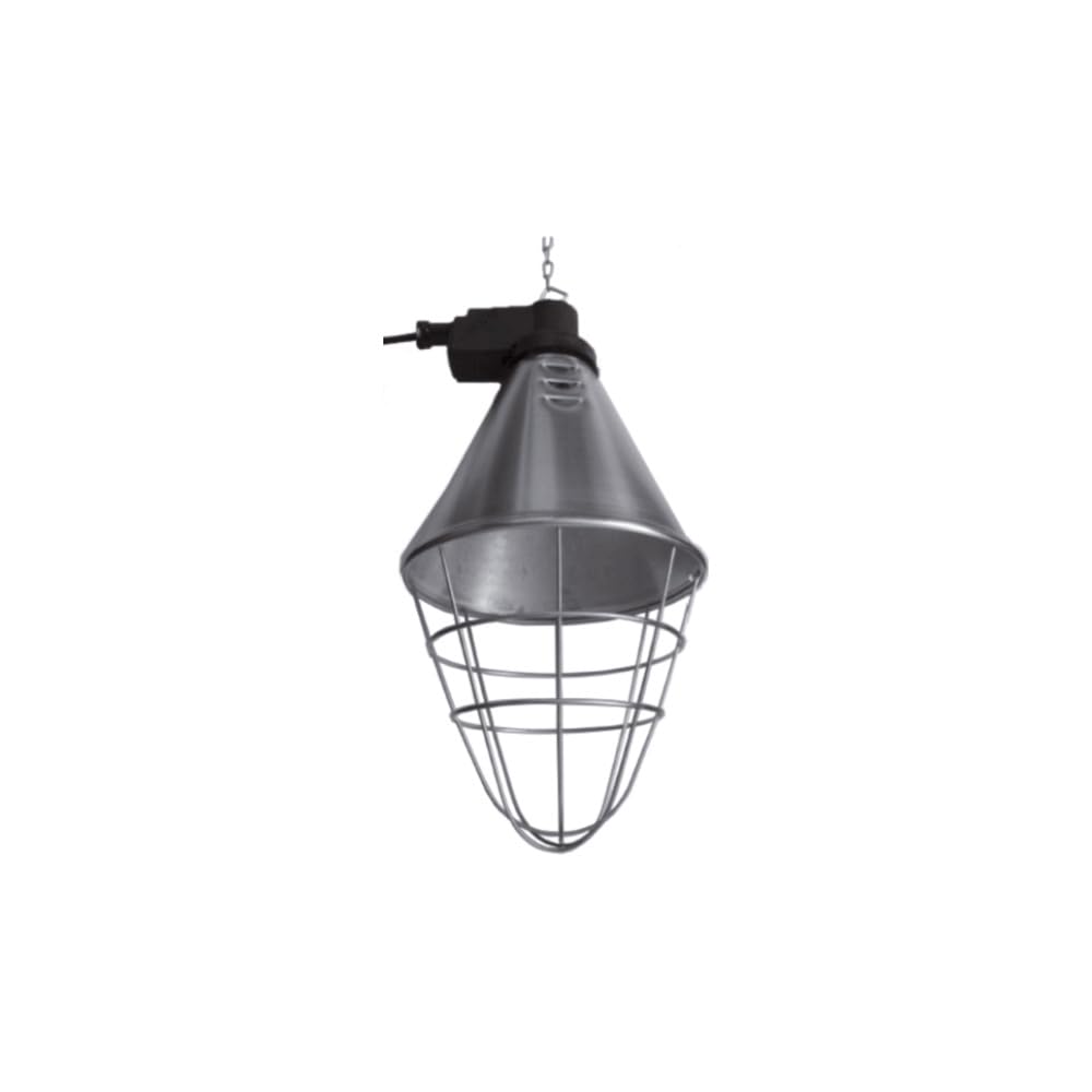 horizont Infrarot-Wärmestrahlgerät – Schutzkorb - für Lampen bis 250 W – 2,5 m Gummikabel - Schutzkorb für Infrarotlampe - Küken, Ferkel, Kaninchen