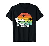 Santa Cruz Beach California Retro 80s Vintage Sunset T-Shirt