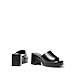 DREAM PAIRS High Chunky Platform Heels for Women Fashion Comfort Slip on Square Open Toe Block Heel Sandals,Size 7.5,Black-PU,SDHS2410W