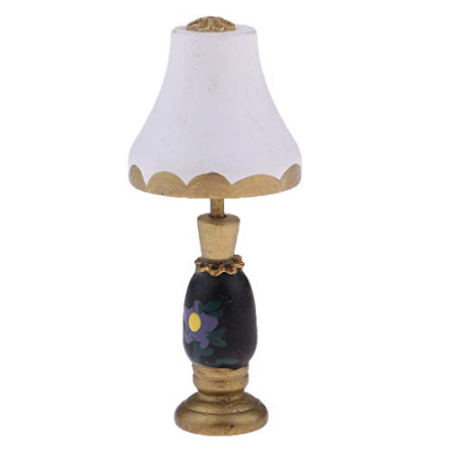 Preisvergleich Produktbild Fenteer 1 / 12 Puppenstube Beleuchtung - Miniatur Tischlampe / Stehlampe Nachttischlampe Licht Modell - Tischlampe