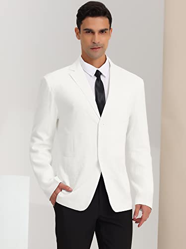 Lars Amadeus Men's Blazer Solid Slim Fit Single Breasted Lightweight Linen Sports Coat Blazer Jacket2