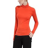 Rollkragenpullover Damen Rollkragenshirt Rollkragen Langarm Shirt Hoher Kragen Tops Slim Fit Oberteile Thermo Langarmshirt Top Bluse Turtleneck Pullover
