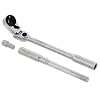 VIM Tools Flex Socket Ratchet to T Handle Wrench 3pc Set - 1/4in Small Ratchet Set with Socket Extension and Adapter