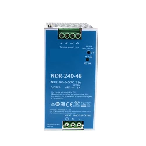 Alimentation NDR-240-24 pour rail DIN de haute précision 240W