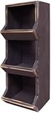 CWI Bin Shelf Vertical Primitive Country Rustic Black