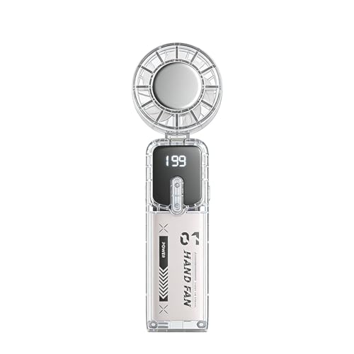 Ventilador portátil | Soplador de mano recargable por USB | Ventilador de mano ajustable para viajes, senderismo, correr, camping, playa, picnic, concierto, hogar, exterior e interior
