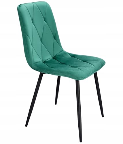 JUMI Silla de Comedor Moderna PIADO - 44 x 89 x 52 cm, sillas de Comedor, salón, Dormitorio, Silla de Oficina sin reposabrazos - Silla de Escritorio, Silla de tocador, Patas de Metal, Terciopelo