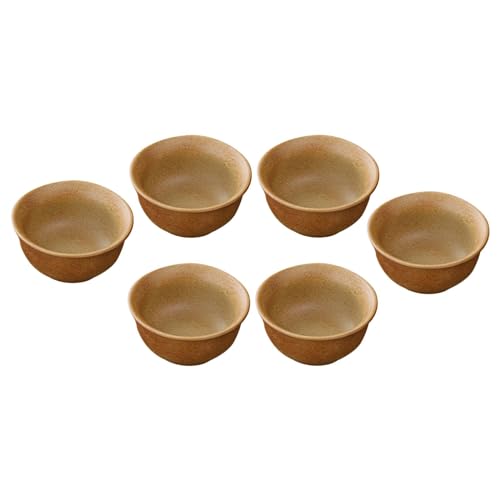 ＡＷＨＡＯ Conjunto de copo de chá de cerâmica, 6 peças, portátil, aparelho para bebidas, kung fu, para c