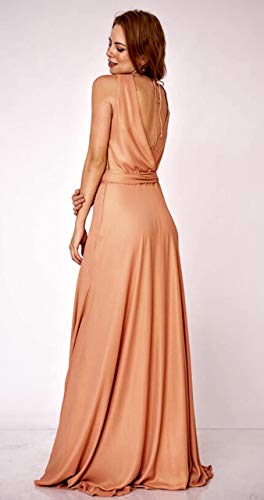 Vestido Amissima em Promoção para Festas a Noite Longo em Crepe Foil (M)