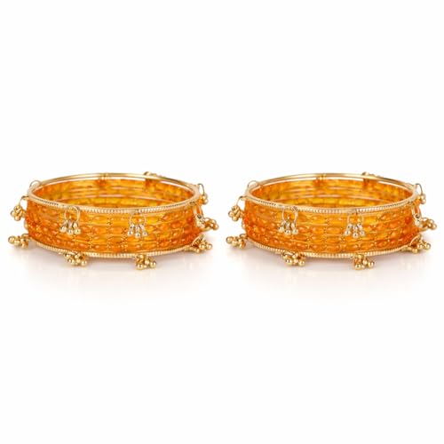 Image of Shining Diva Fashion 16 Pcs Trendy Stylish Glass & Kashmiri Ghungroo Bangles Set for Women & Girls | Traditional Festive Wedding Party Jewellery